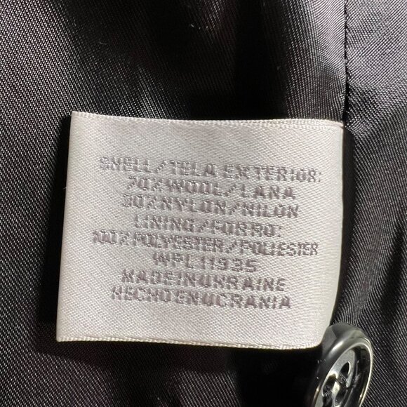 Tweed Heavy Long Overcoat Trench Coat Wool Teacher Academia Preppy Money Large - Picture 5 of 12